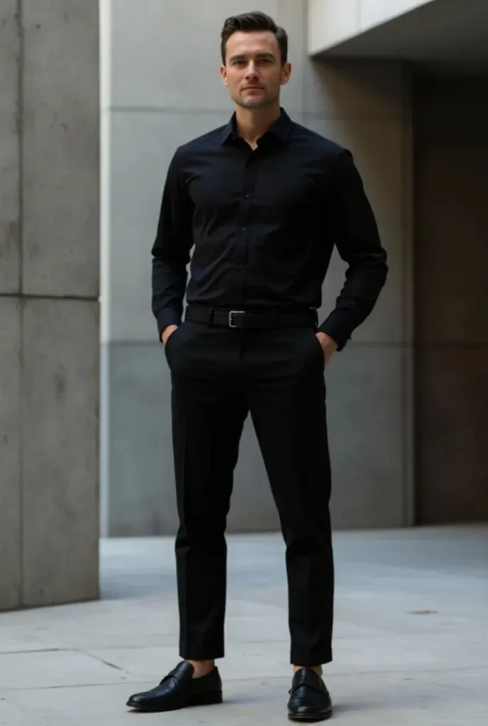 black pant combination shirt formal