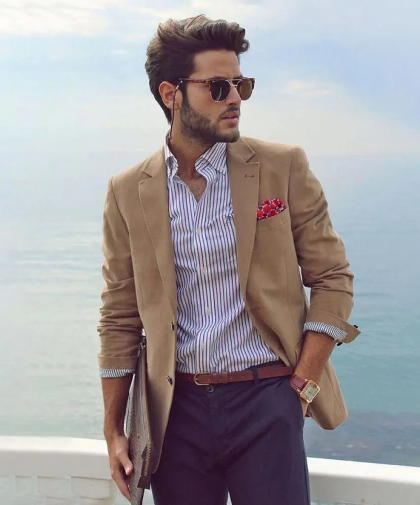 brown blazer combination