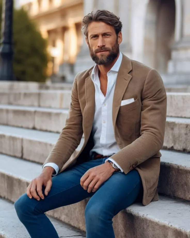 brown blazer combination