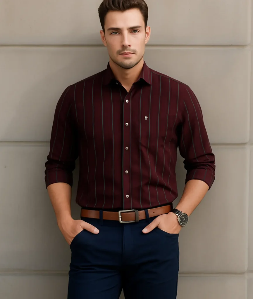 brown colour shirt matching pant