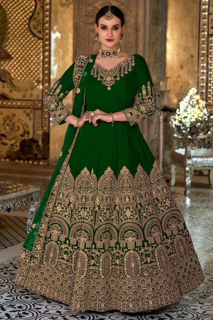georgette anarkali suit design