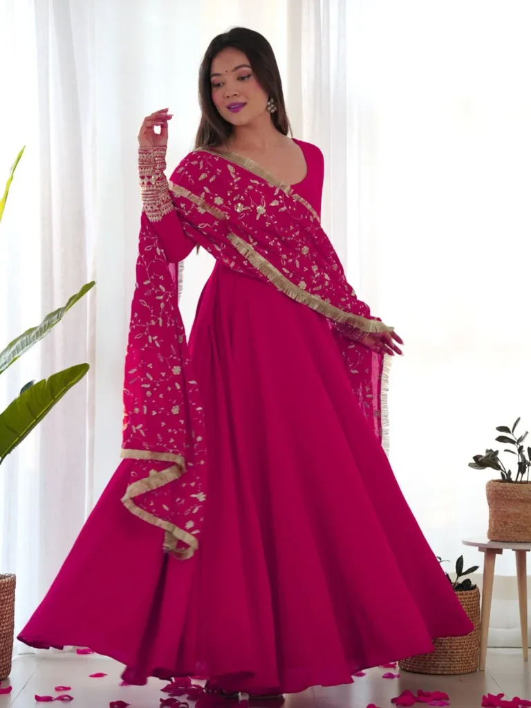 georgette anarkali suit design