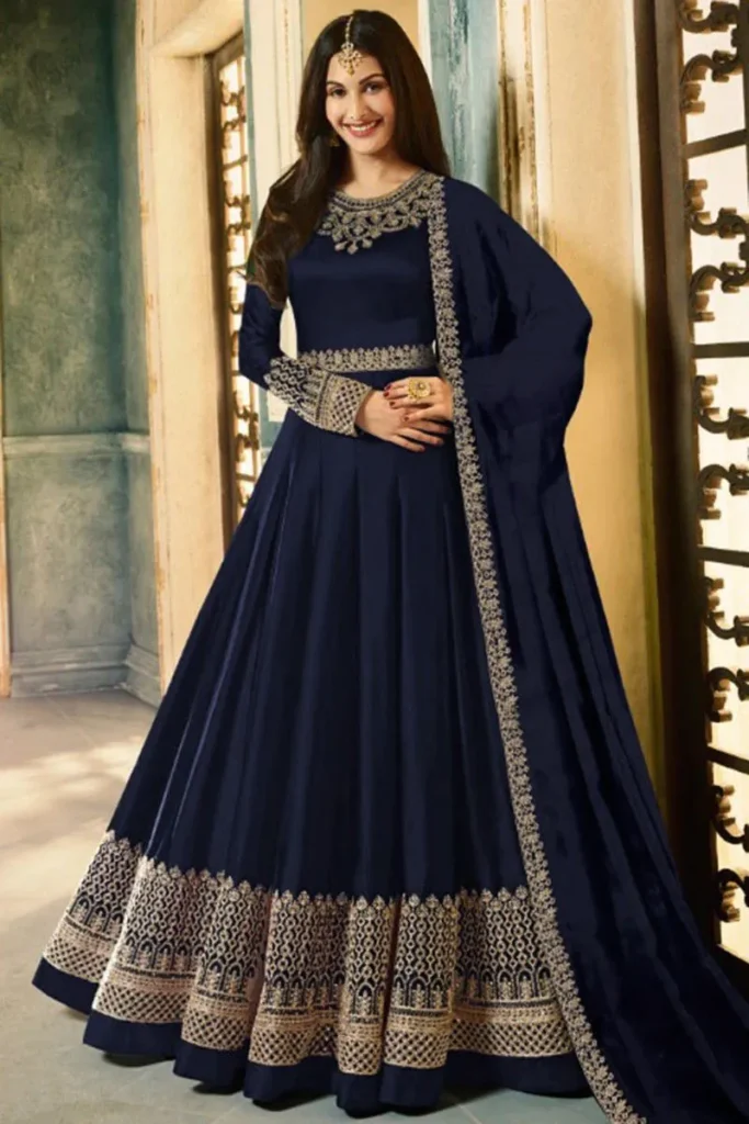 georgette anarkali suit design