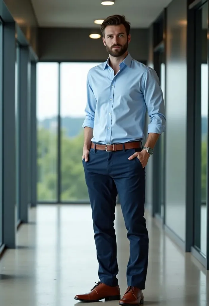 blue formal pant matching shirt