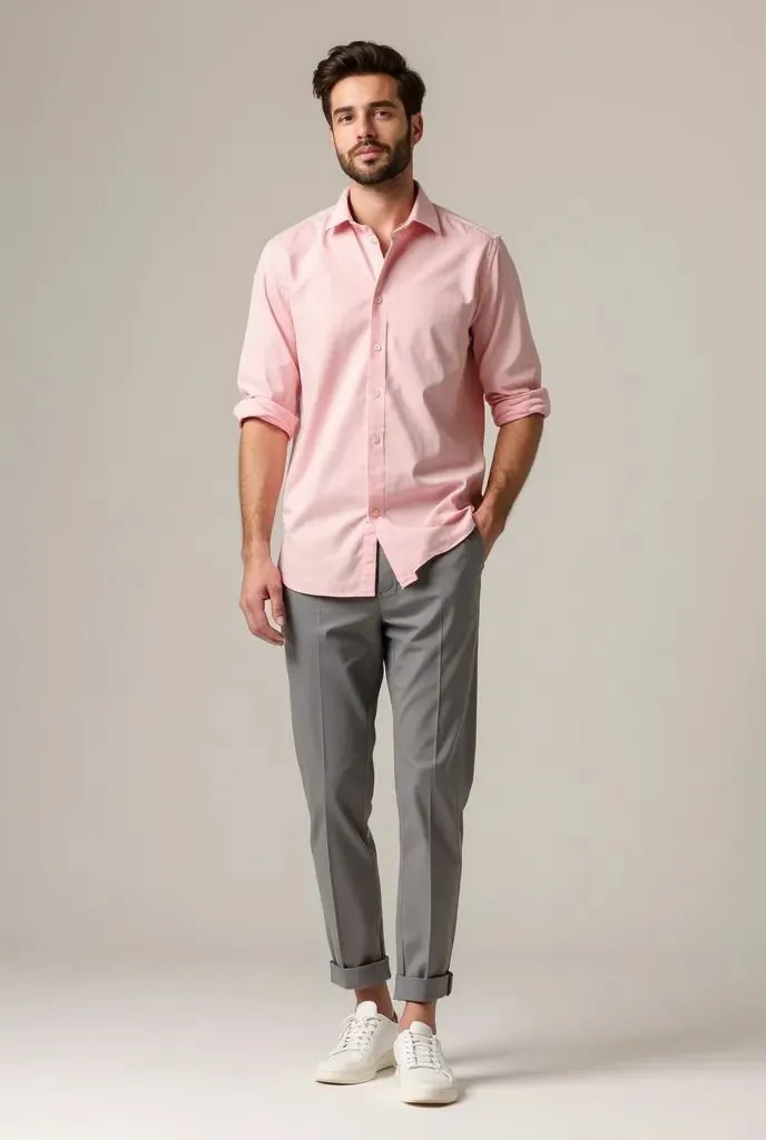grey pant shirt combination