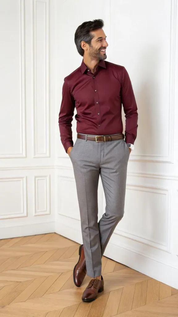 maroon shirt combination pant