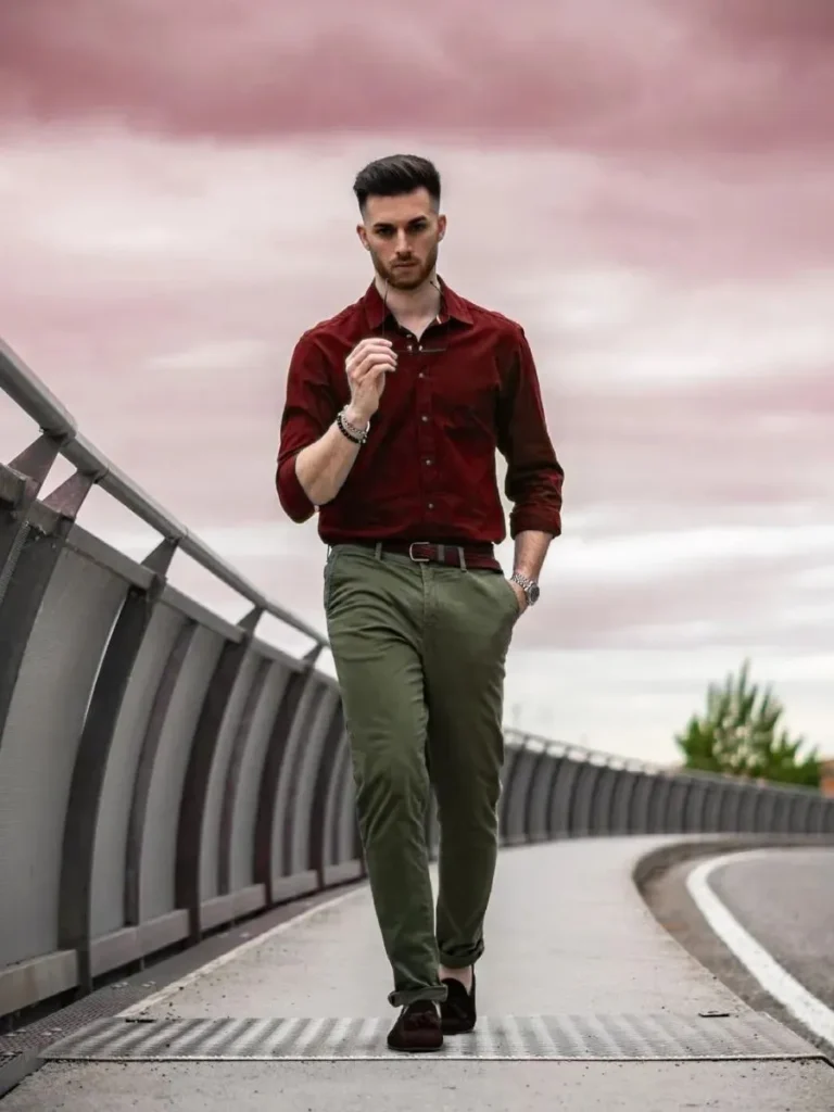 maroon shirt combination pant