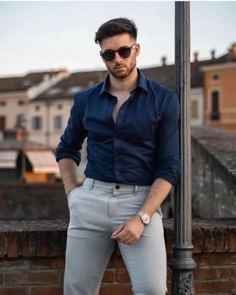 navy blue shirt combination pant