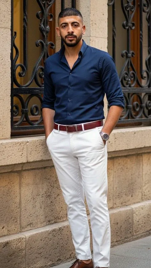 navy blue shirt combination pant