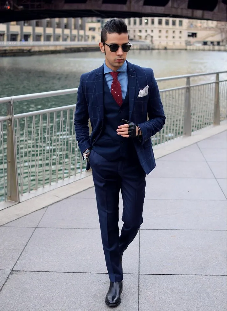 navy blue blazer combination