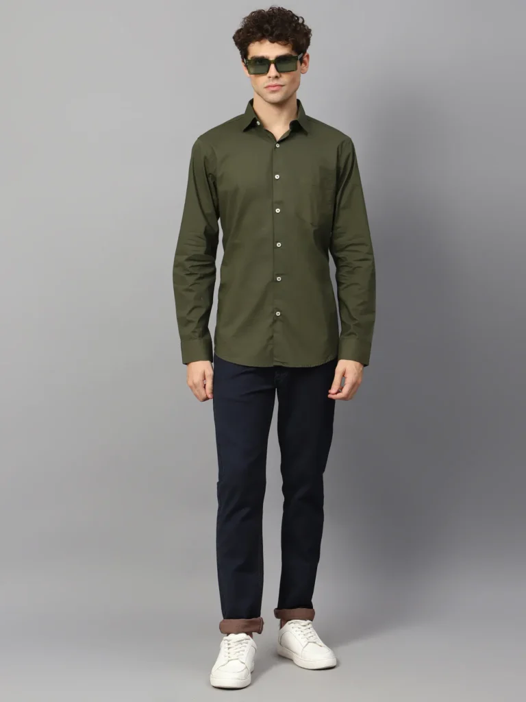 olive green shirt combination pant