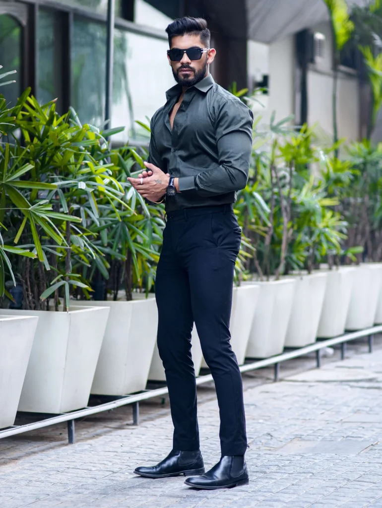 olive green shirt combination pant