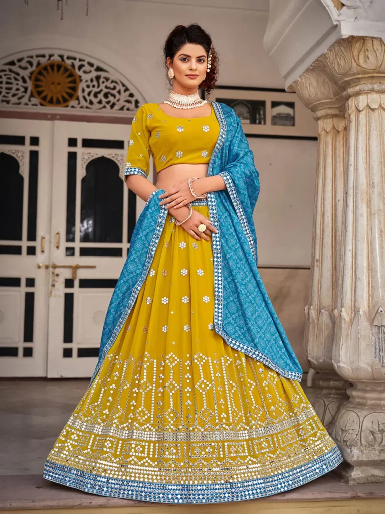 yellow lehenga choli