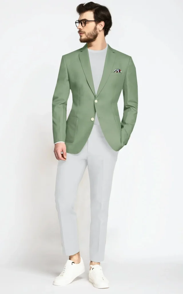green blazer combination