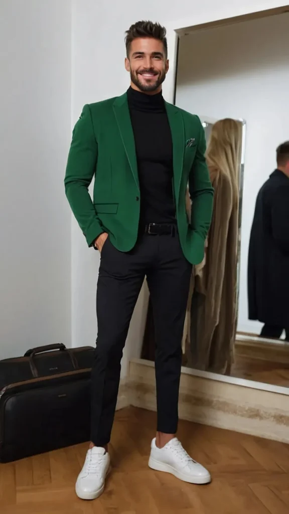 green blazer combination