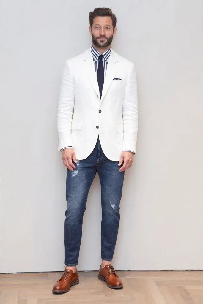 white blazer combination